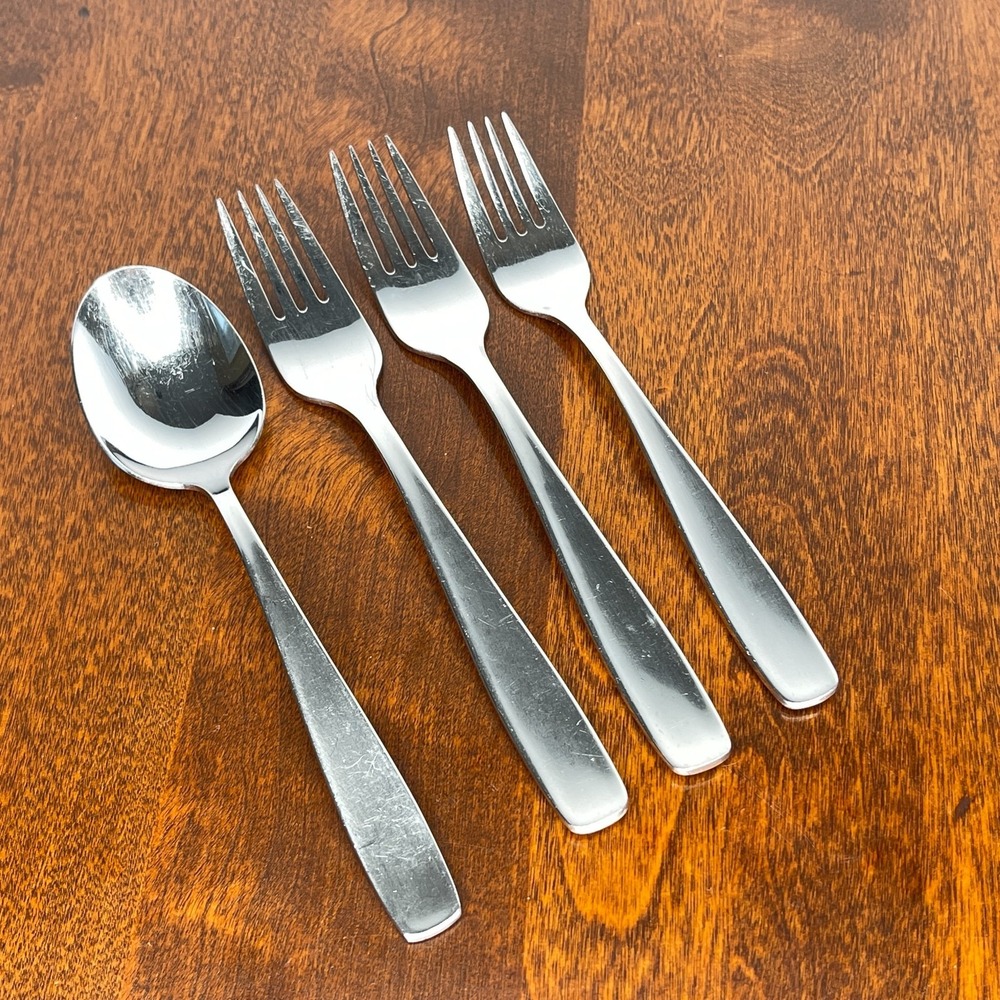 WMF Stainless Flatware LINE-NEWER Korea Lot 2 Dinner 1 Salad Fork 1 Soup Spoon
